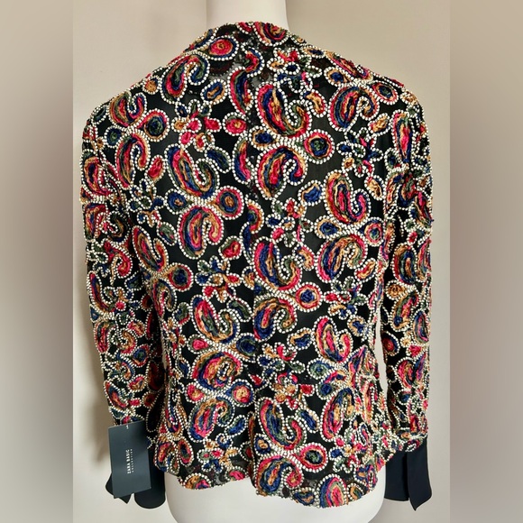Zara Collection Black Multicolor Embroidered Blazer - Picture 8 of 16